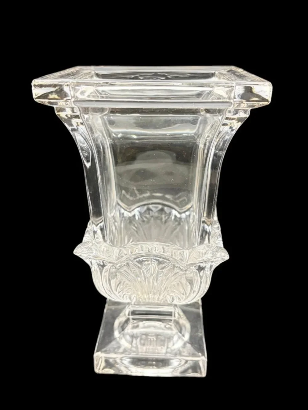 Vintage Shannon Crystal Ireland Art Deco Style Vase Clear Pedestal Vase 7